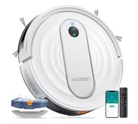 Airzeen Robot Aspirador y Fregasuelos 5000pa Potencia succión,150 Minutos Carga automática,Silencioso,detección de obstáculos,7.8cm,WiFi/App/Alexa, Apto para pelos de Mascotas y Suelos Duros（J10）