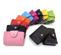 AirZyx Tarjetero Mujer Hombre Tarjeteros para Mujer Hombre 24 Tarjetas (Café)