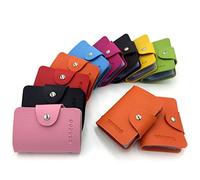 AirZyx Tarjetero Mujer Hombre Tarjeteros para Mujer Hombre 24 Tarjetas (Naranja)