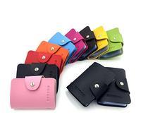 AirZyx Tarjetero Mujer Hombre Tarjeteros para Mujer Hombre 24 Tarjetas (Negro)