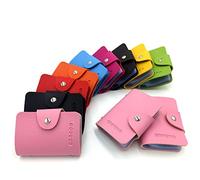 AirZyx Tarjetero Mujer Hombre Tarjeteros para Mujer Hombre 24 Tarjetas (Rosado)