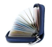 AirZyx Tarjeteros Mujer Piel Tarjeteros para Tarjetas de Credito Cuero (Azul)