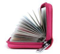 AirZyx Tarjeteros Mujer Piel Tarjeteros para Tarjetas de Credito Cuero (Rosa)