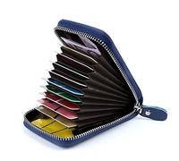 AirZyx Tarjeteros para Tarjetas de Credito Mujer Hombre Piel Carteras de Mujer Hombre (Azul)