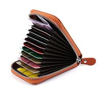 AirZyx Tarjeteros para Tarjetas de Credito Mujer Hombre Piel Carteras de Mujer Hombre (Marrón)