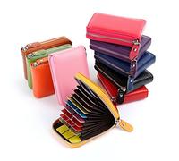 AirZyx Tarjeteros para Tarjetas de Credito Mujer Hombre Piel Carteras de Mujer Hombre (Rojo)