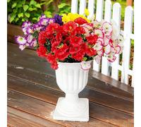 Aisamco Flores de Seda Artificiales para decoración al Aire Libre, 12 Paquetes de Flores de imitación Morning Glory Plantas Falsas Resistentes a los Rayos UV para Jardinera, Porche, Patio