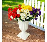 Aisamco Flores de Seda Artificiales para decoración al Aire Libre, 12 Paquetes de Flores de imitación Morning Glory Plantas Falsas Resistentes a los Rayos UV para Jardinera, Porche, Patio