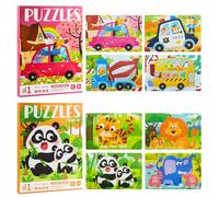 Aischens 2pcs Puzzles Magnéticos Infantiles-138 Piezas, 9-16-20-24 Piezas Rompecabezas Magnético 4 en 1 Libro para Niños, Juguetes Educativos Montessori Juegos de Viajes para Niños Niñas de 3 a 6 Años