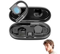 Aischens Auriculares de TraduccióN en Tiempo Real, Auriculares Bluetooth para 144 Idiomas con Estuche de Carga de Larga DuracióN,Adecuados para Negocios, Viajes y Estudios(Negro)