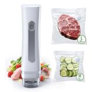 Aischens Selladora al Vacío Manual Compacta para Alimentos, Máquina Portátil con 30 Pieza Bolsas Reutilizables | Mini Selladora de Conservación, Compacta Chef para Preservar Alimentos