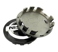 AISEEL 4 Pieces Llantas Centro Tapas, para Nissan 60MM Centro de Rueda Accesorios para Coche Resistente a los arañazos e Impermeable,A