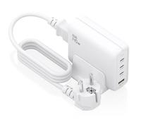 Aisens 140W GaN ASCH-140W4P055-W (3xUSB-C) PD3.1 QC4.0 QC5.0 + (1xUSB-A) QC3.0 Blanco