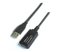 AISENS A101-0018 - Cable Extensión USB 2.0 prolongador con Amplificador de 5 m, Color Negro