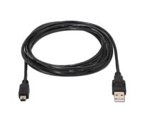 Cable USB A Macho - Mini USB B Negro (1 metro) - AISENS