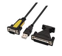 AISENS A104-0039 - Conversor USB a Serie DE 1.8 m, Color Negro