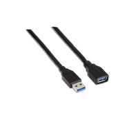 Aisens Cable USB 3.0 A Macho a A Hembra A105-0041 1 m Negro Apantallado 5 Gbps 9 W RoHS