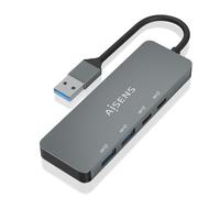 Aisens HUB USB 3.2 Gen2 10G USB-A a USB-A/M + 2xUSB-C/H + 2xUSB-A/H 15cm Gris