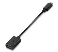 AISENS A107-0059 Cable USB 2.0 USB-C Macho a USB-A Hembra 0,15m 3A Negro