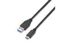 Aisens Cable USB 3.1 Tipo-C A107-0060 - USB-C macho a USB macho, 27W, 625 Mbps, 1 m Negro