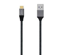 AISENS - A107-0633 - Cable USB 3.1 Gen2 10Gbps 3A, tipo USB-C/M-A/M, gris, 2.0m