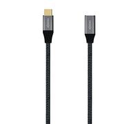 AISENS - A107-0635 - Cable USB 3.2 Gen2x2 20Gbps 5A 100W, tipo USB-C/M-USB-C/H, gris, 1.0m
