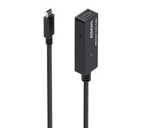 AISENS - A107-0869 - Cable USB 3.2 Gen1X1 Prolongador con Amplificador, USB-C/M-USB-C/H, Negro, 5.0M