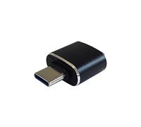 AISENS - A108-0369 - Mini Adaptador USB 3.1 Gen2 3A, Tipo USB-C/M-A/H, Negro