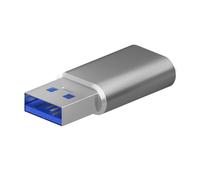 AISENS - A108-0677 - Mini Adaptador USB 3.2 Gen2 / USB 2.0 3A, Tipo USB-C/H-A/M, Gris