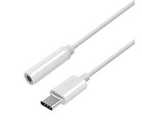AISENS - A109-0384 - Conversor USB-C a Audio Estilo Apple, USB-C/M-Jack 3.5/H, Blanco, 15cm