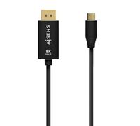 AISENS - A109-0686 - Cable Conversor Aluminio USB-C a Displayport 8K@60Hz, USB-C/M-DP/M, Negro, 0.8M