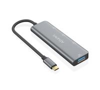 AISENS - A109-0764 - Hub USB 3.2 Gen2 10G USB-C, USB-C/M-1XUSB-C/H-3XUSB-A/H, Gris, 15Cm