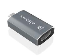 AISENS - A109-0862 - Adaptador Conversor Aluminio USB-C A HDMI 4K@60Hz, USB-C/M-HDMI/H, Gris