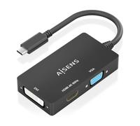 AISENS - A109-0954 - CONVERSOR USB-C A DVI/HDMI/VGA, USB-C/M-DVI/H-HDMI/H-VGA/H, 15CM