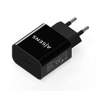AISENS - A110-0538 - Cargador USB-C PD 20W, 5V/3A 9V/2.2A 12V/1.66A, Negro
