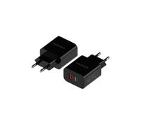 CARGADOR AISENS 20W 1xUSB-C PD3.0 1xUSB-A QC3.0 NEGRO A110-0682