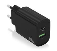 AISENS - A110-0755 - Cargador 20W, 1XUSB-C PD3.0, 1XUSB-A QC3.0, Negro