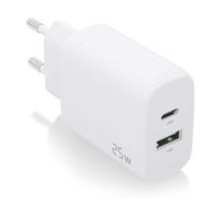 AISENS - A110-0758 - Cargador 25W, 1XUSB-C PD3.0, 1XUSB-A QC3.0, Blanco