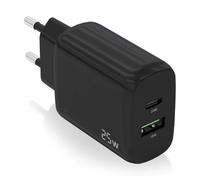 Aisens - a110-0759 - cargador 25w, 1xusb-c pd3.0, 1xusb-a qc3.0, negro
