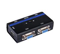 AISENS A111-0064 - Conmutador KVM VGA USB 1U-2PC con Cable para controlar Dos Cpus, Color Negro