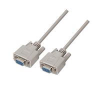 AISENS A112-0066 - Cable Serie RS232 (DB9/H-DB9/H, 1.8 m, para Dispositivos de Comunicación equipados con Puerto Serie) Color Beige