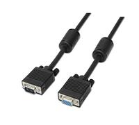 Aisens Cable SVGA A113-0079 HDB15 macho-hembra con ferrita y doble apantallado 3 m Negro