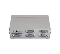 AISENS A116-0085 - SVGA duplicador para 4 Monitores con Alimentación, Color Plata