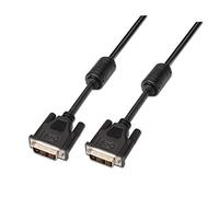 AISENS A117-0086 - Cable DVI 18+1 con ferrita (1.8 m, soporta resoluciones de 1920x1200) Color Negro