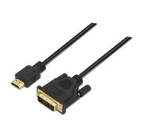AISENS A117-0090 - Cable DVI a HDMI DE 1.8 m para Pantalla o televisor Full HD, Color Negro