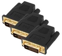 AISENS A118-0091 - Adaptador DVI a HDMI para Pantalla Full HD, Color Negro (Paquete de 3)