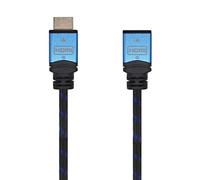 AISENS A120-0454 Cable HDMI V2.0 prolongador premium alta velocidad/HEC 4K@60Hz 18Gbps, A/M-A/H, negro/azul, 3.0m