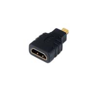 AISENS - A121-0125 cambiador de género para cable HDMI Micro HDMI Negro