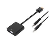 AISENS A122-0126 - Conversor HDMI a SVGA (Jack 3.5/H, 10cm+1 m para conectar la Pantalla VGA) Color Negro