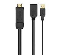 Aisens Conversor activo HDMI 2.0 a DisplayPort 1.2 A122-0642 – alimentación USB – 10 cm Negro